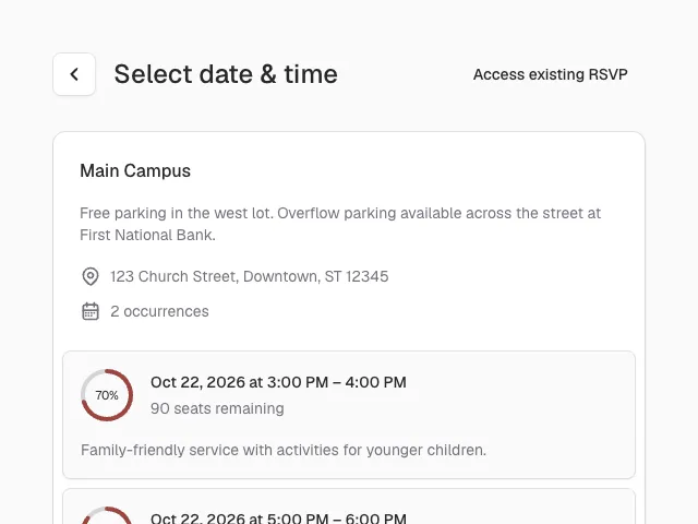 Multiple Service Times